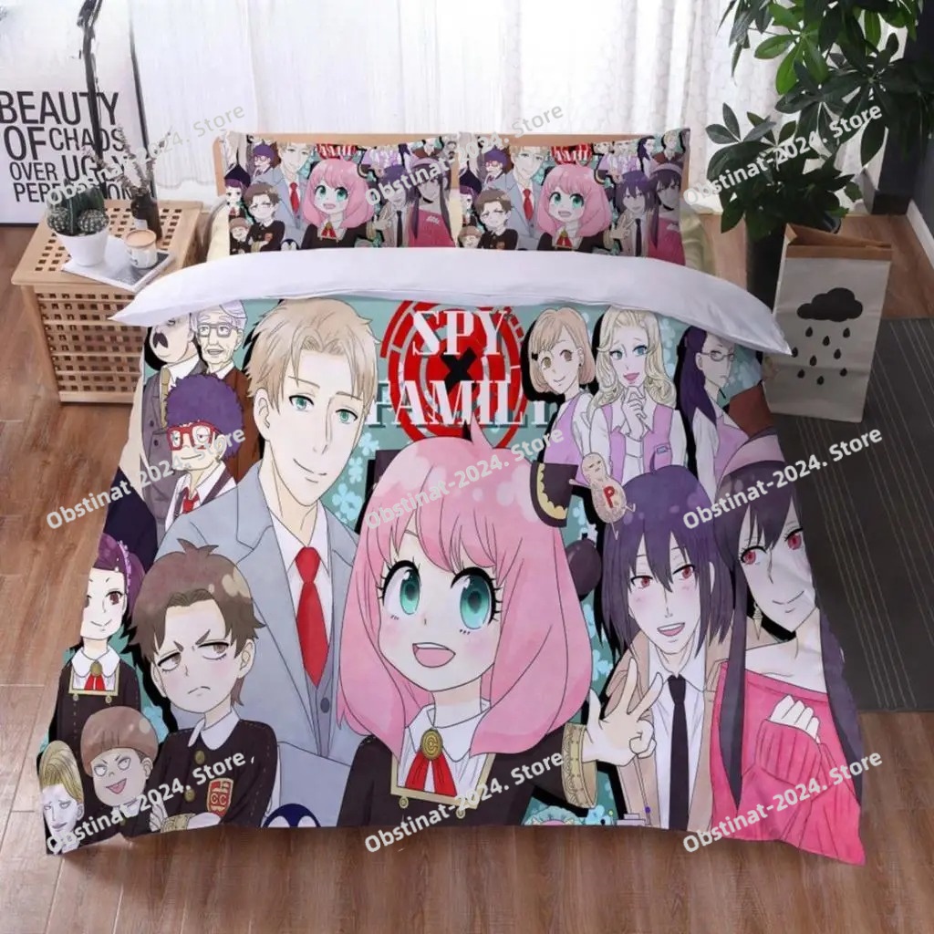 Home Textiles Classic Fashion - 3D Baskı Anime SpyXFamily Yatak Seti