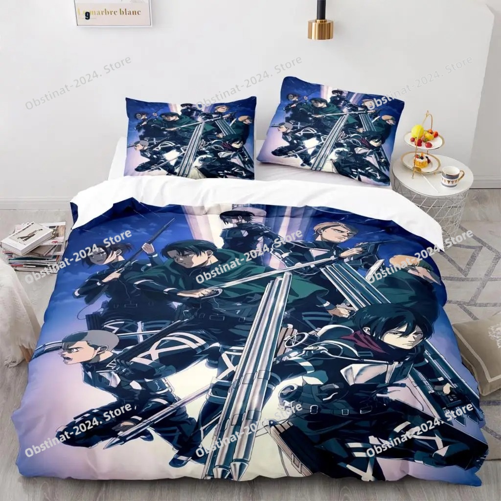 Home Textiles Bedding - Anime Attack On Titan Nevresim Takımı