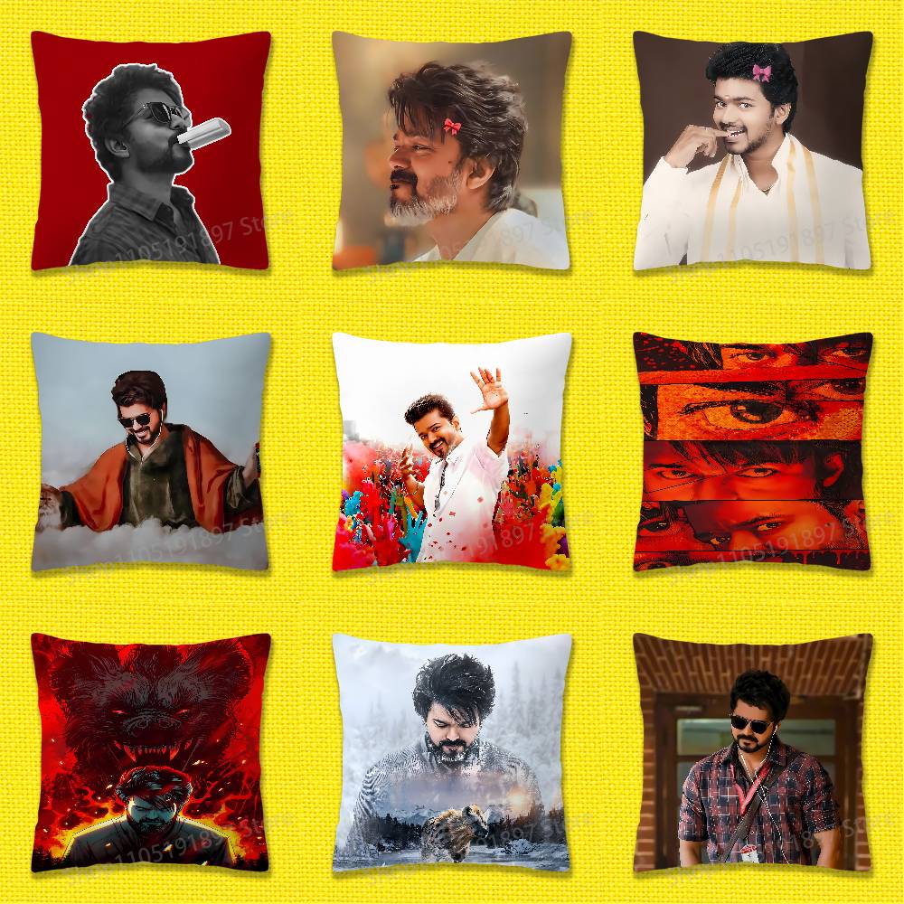 Home Textiles India - T-Thalapathy V-Vijay Hindistan Atma Yastık Kılıfı