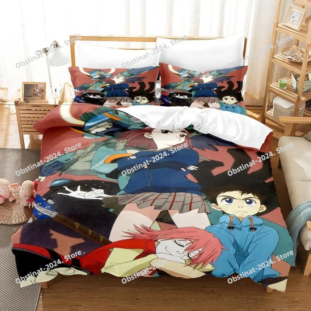 Home Textiles Classic Fashion - Moda 3D Baskılı Anime FLCL Yatak