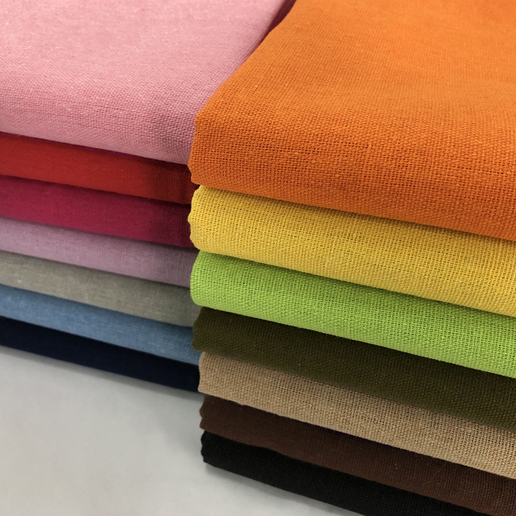 Linum Home Textiles - 50x150cm düz renk keten pamuk kumaş