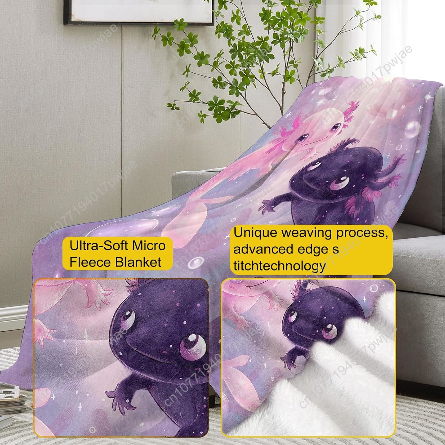 Axolotl Battaniyesi Sevimli Ax - Quality Home Textiles incelemesi ve fiyatı