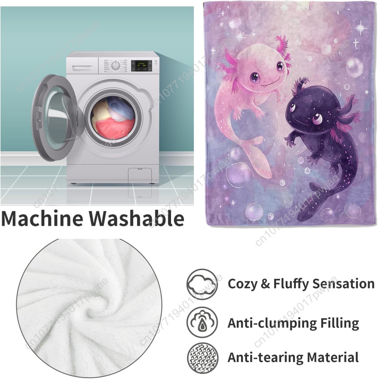Axolotl Battaniyesi Sevimli Ax - Quality Home Textiles incelemesi ve fiyatı
