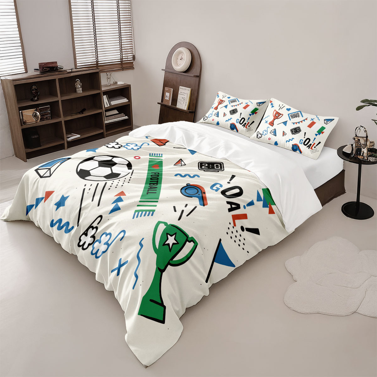 3 adet Futbol Graffiti Baskılı - Home Textiles Bedding incelemesi ve fiyatı