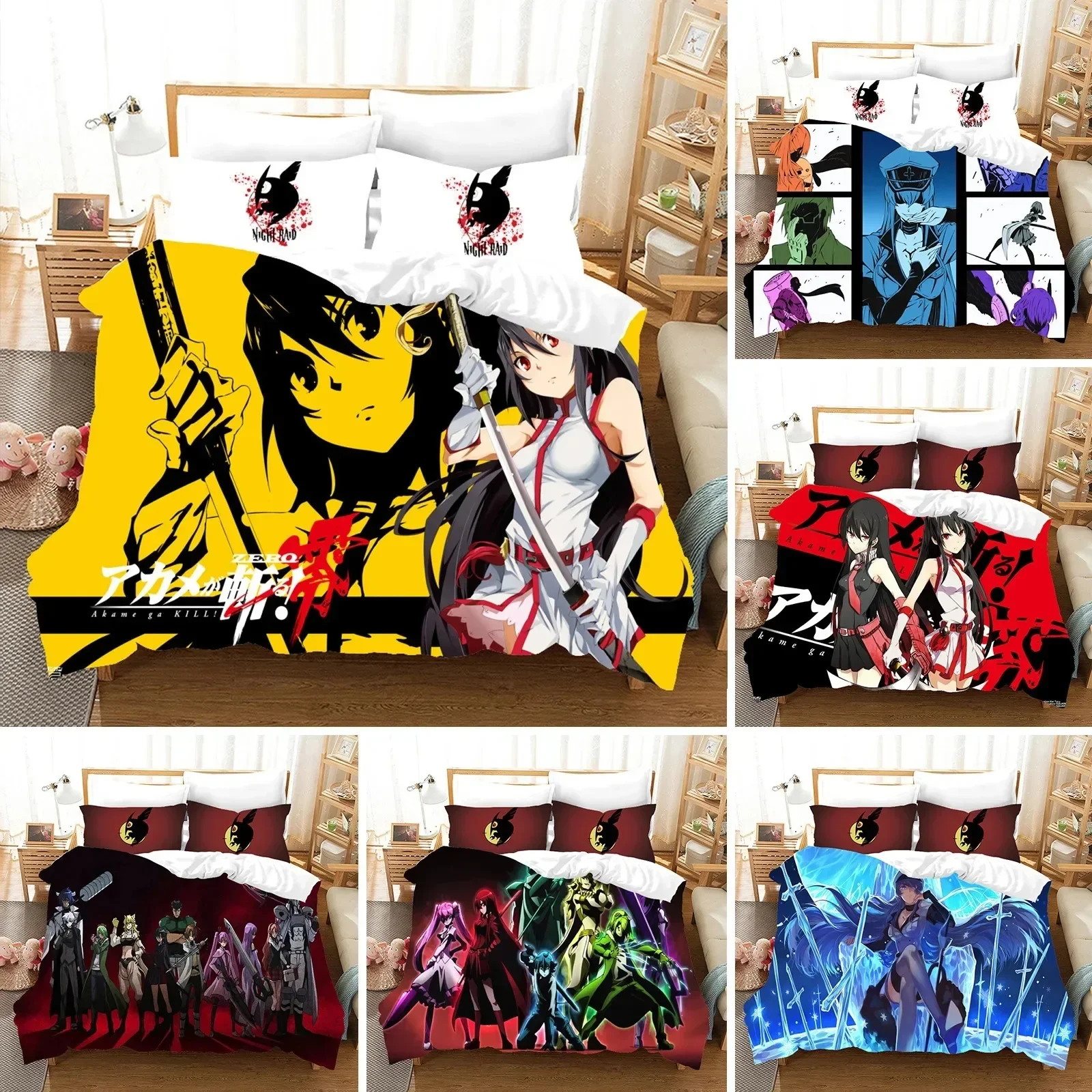 Anime Akame ga KILL Yatak takı - Home Textiles Bedding incelemesi ve fiyatı