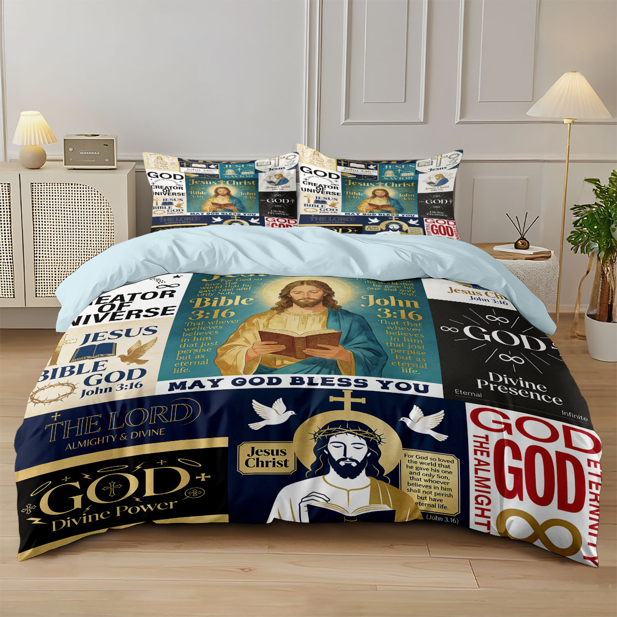 3 adet İsa İncil Baskılı Çekir - Home Textiles Bedding incelemesi ve fiyatı